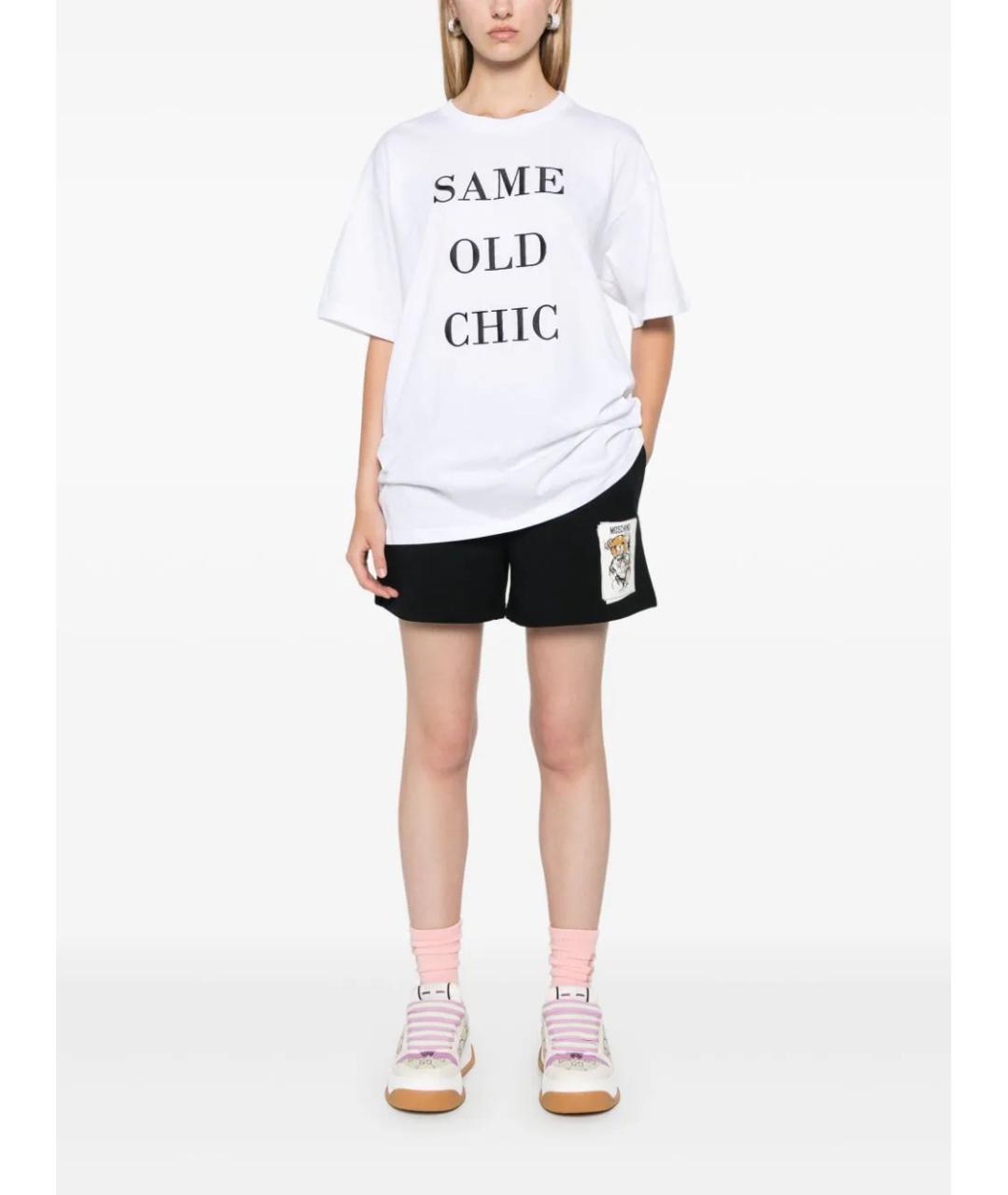 MOSCHINO Белая хлопковая футболка, фото 2