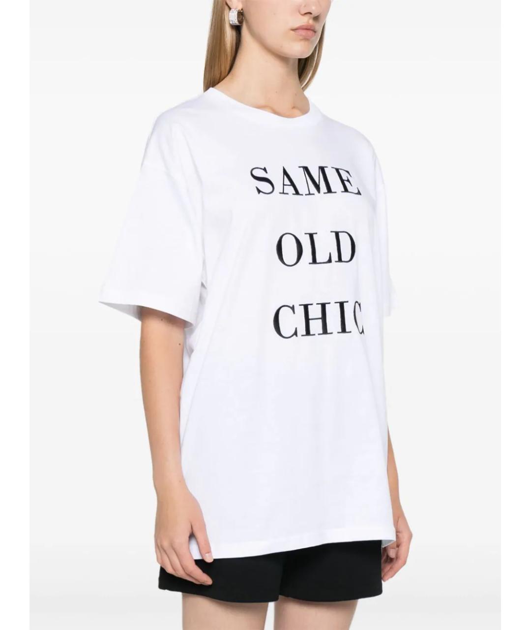 MOSCHINO Белая хлопковая футболка, фото 3