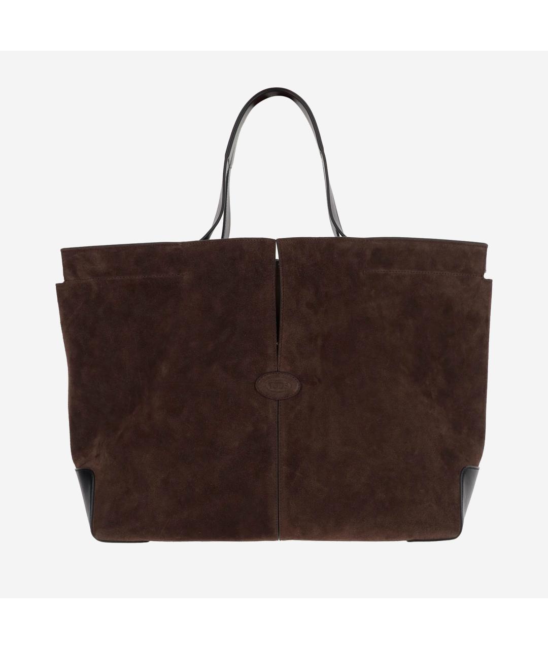 TOD'S Коричневая замшевая сумка тоут, фото 6
