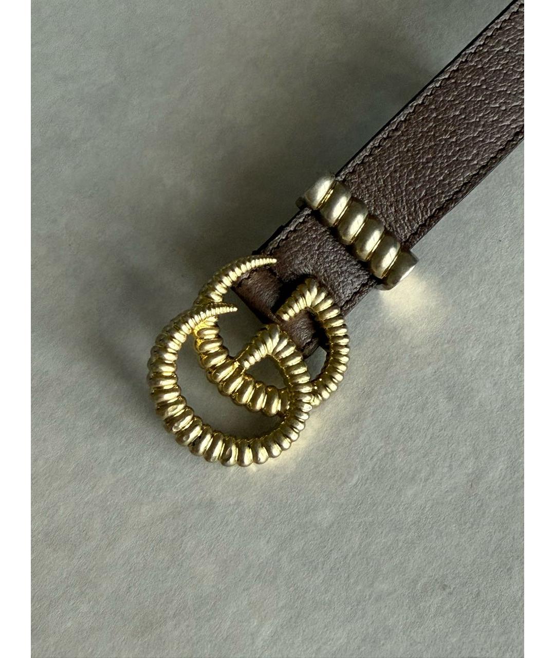 GUCCI Коричневый кожаный ремень, фото 2