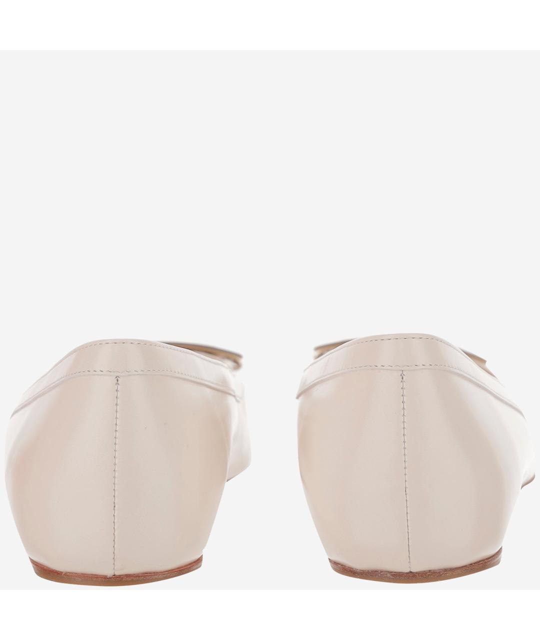 ROGER VIVIER Бежевые кожаные балетки, фото 3