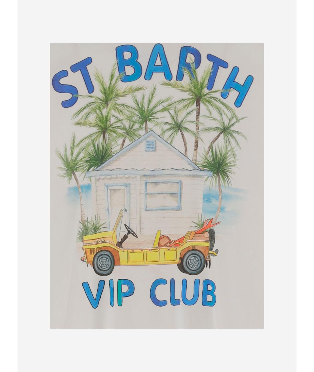 MC2 SAINT BARTH Белая хлопковая футболка, фото 3