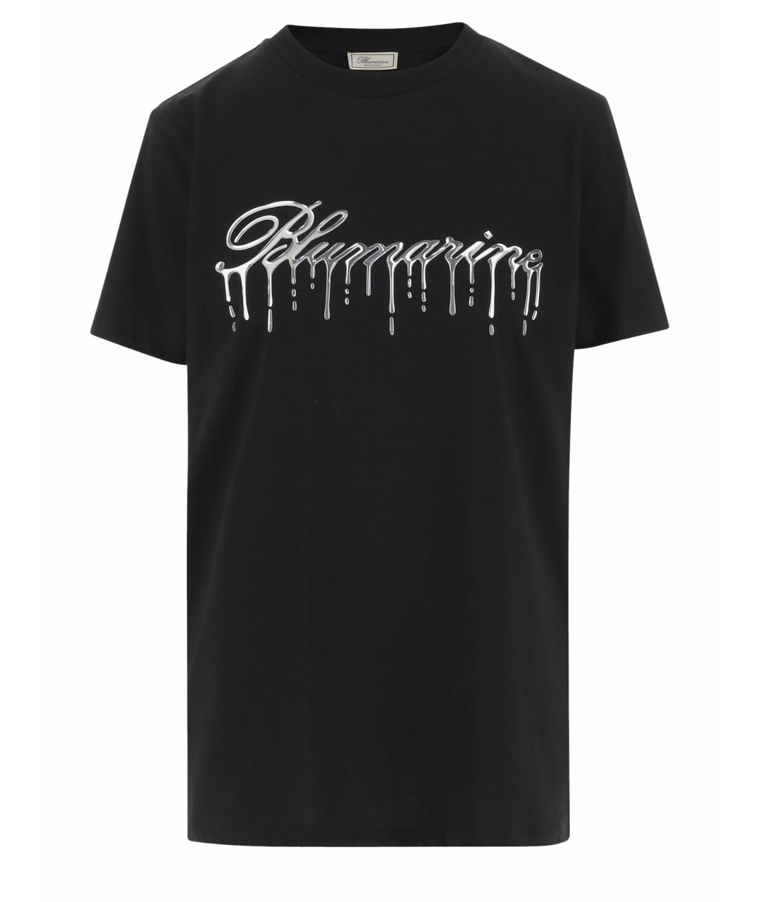 BLUMARINE Черная хлопковая футболка, фото 1