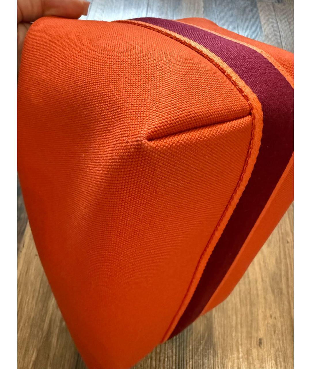 HERMES Оранжевая хлопковая косметичка, фото 6