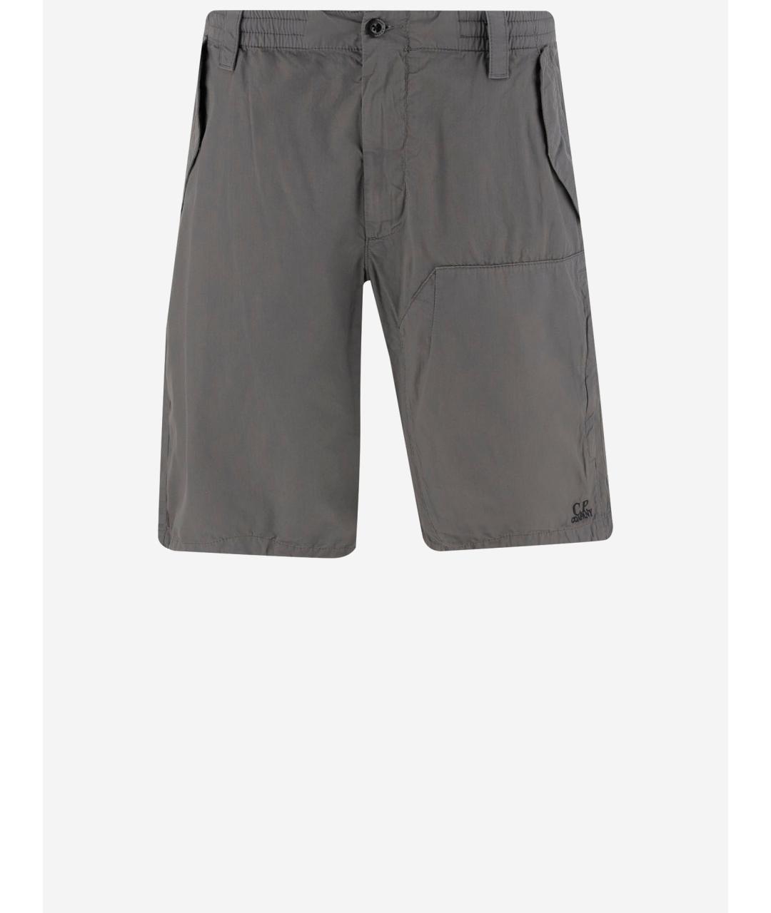 CP COMPANY Серые хлопковые шорты, фото 4