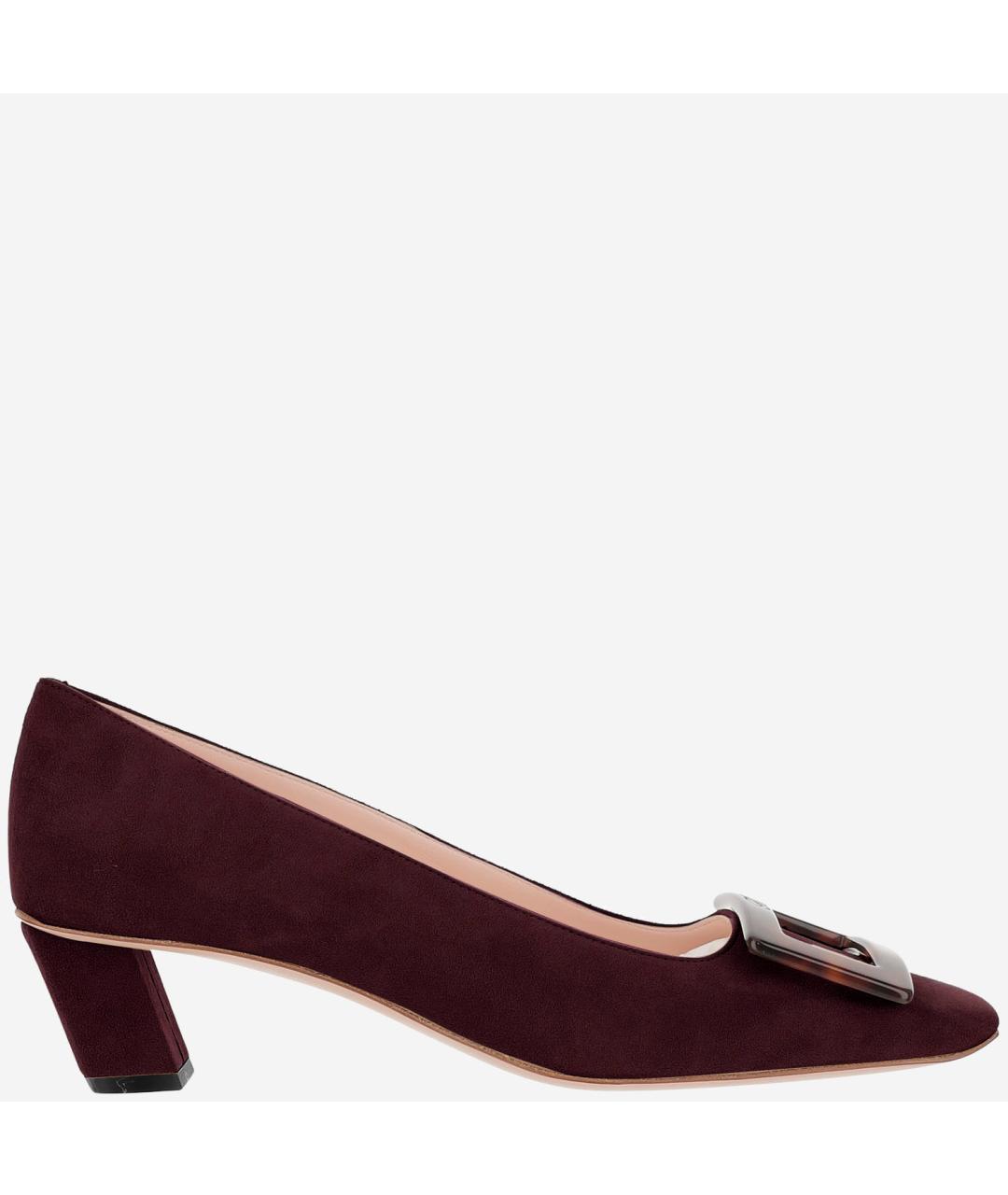 ROGER VIVIER Бордовые замшевые туфли, фото 5