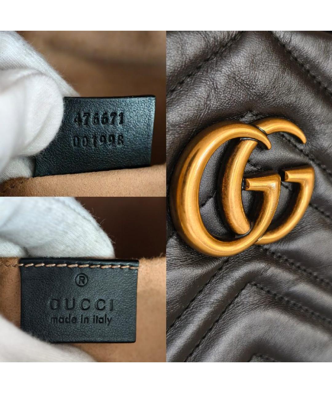 GUCCI Черный кожаный рюкзак, фото 5