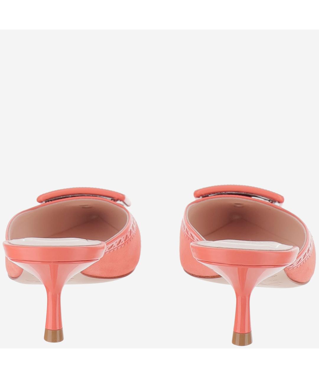 ROGER VIVIER Коралловые замшевые мюли, фото 3