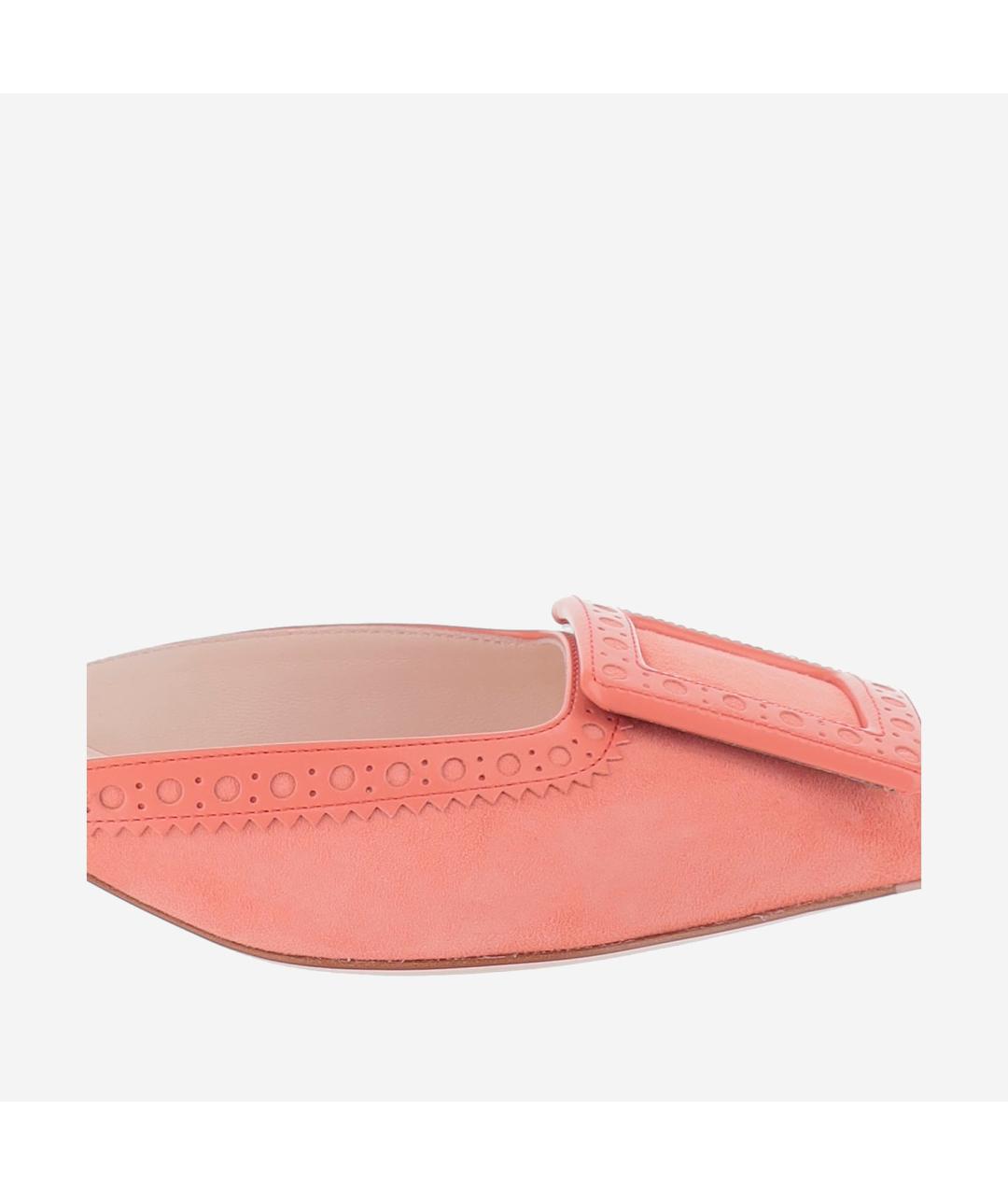 ROGER VIVIER Коралловые замшевые мюли, фото 4