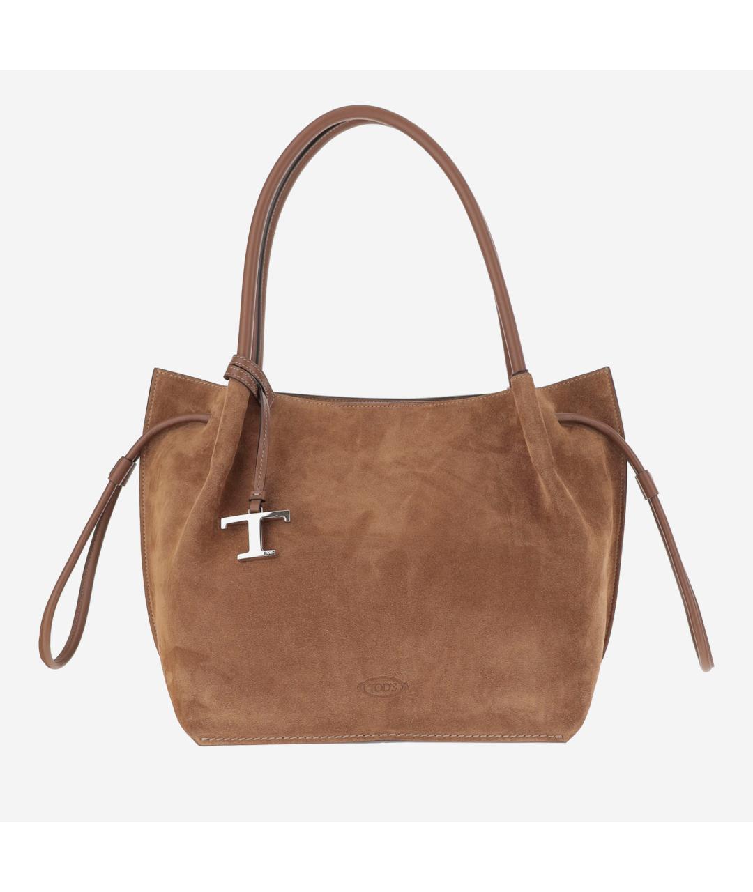 TOD'S Коричневая замшевая сумка тоут, фото 5