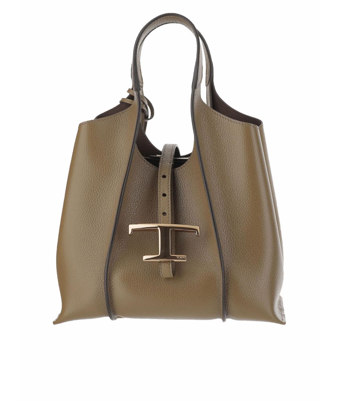TOD'S Коричневая кожаная сумка тоут, фото 1