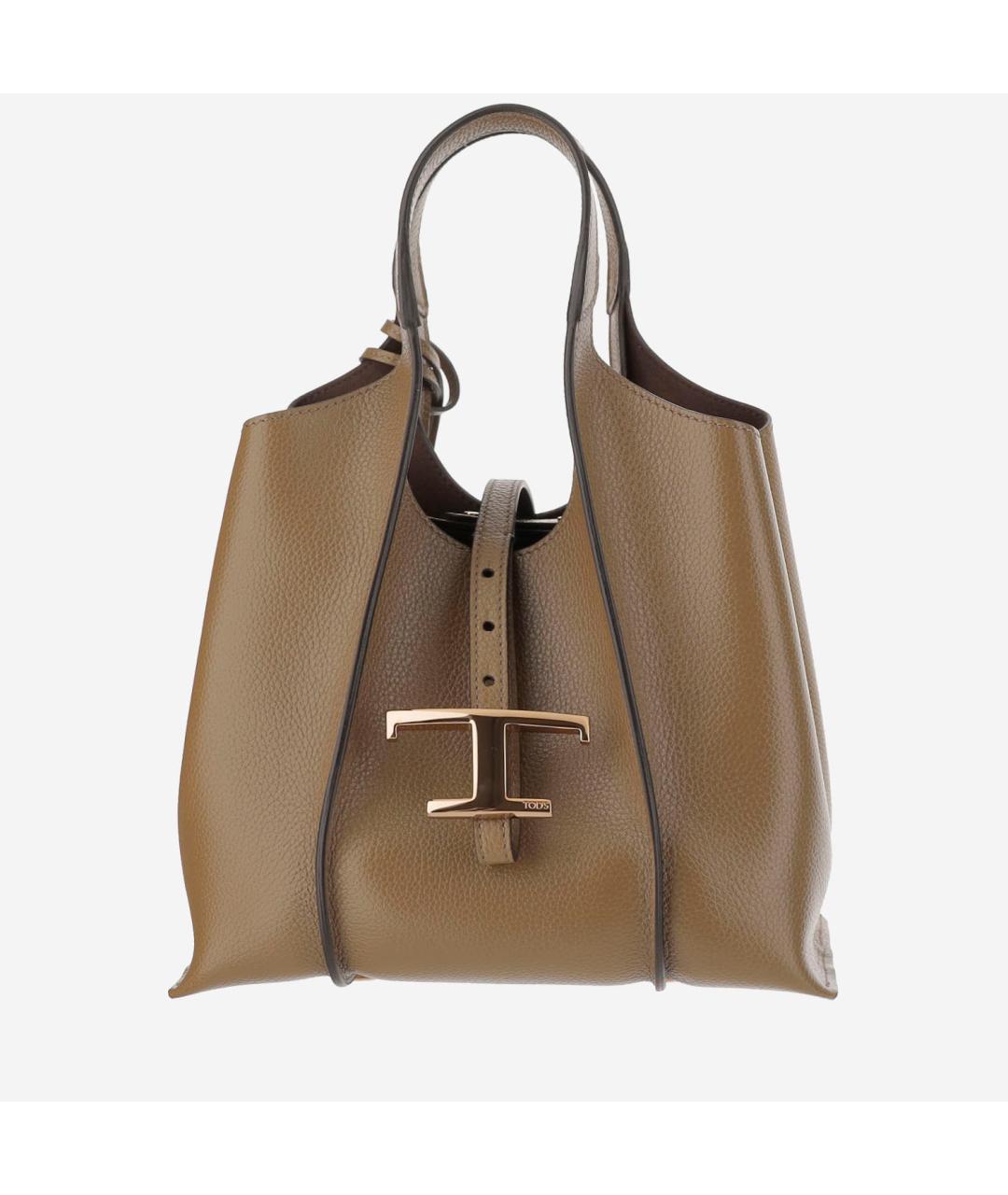TOD'S Коричневая кожаная сумка тоут, фото 7