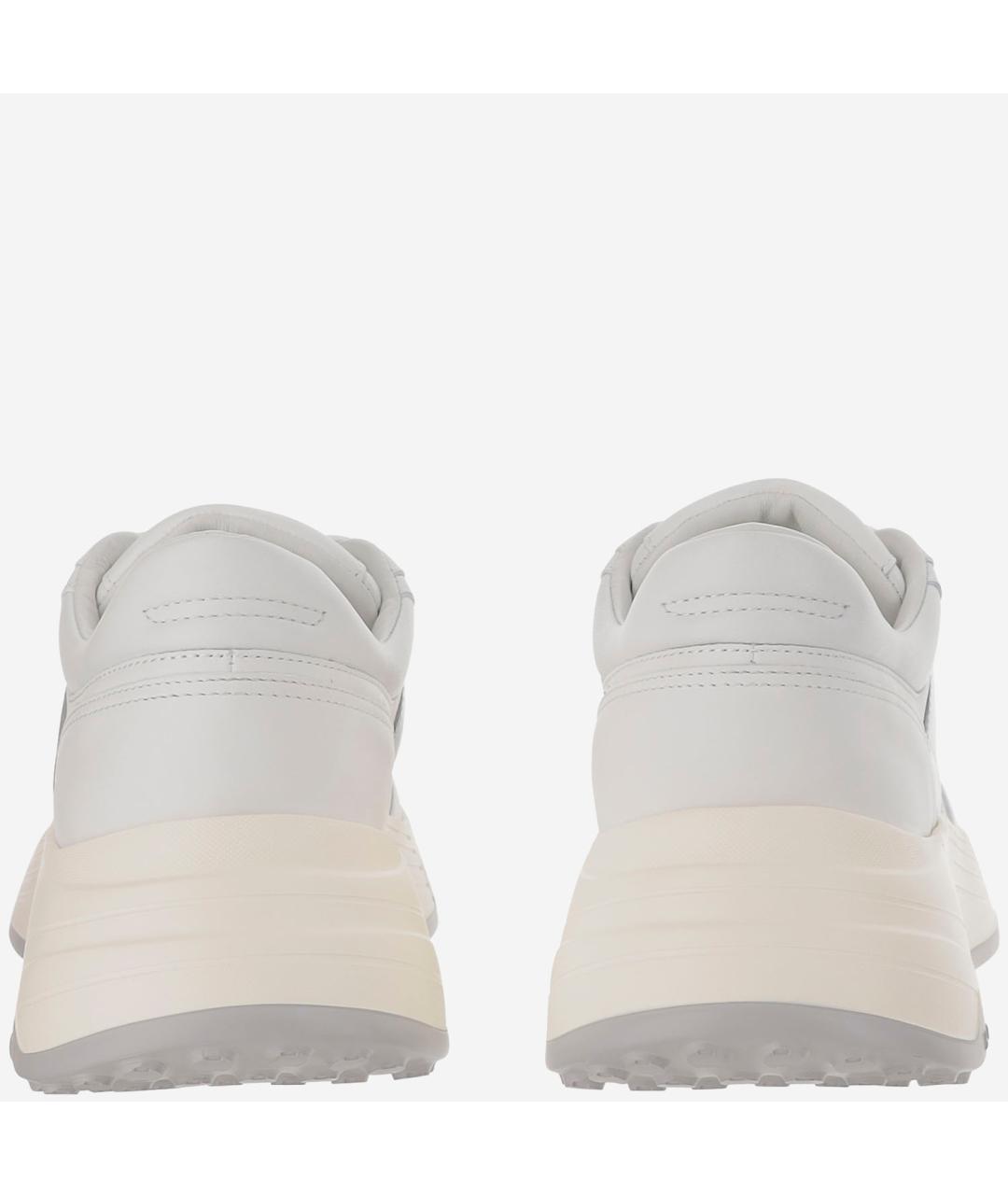 HOGAN Серые кожаные кроссовки, фото 4