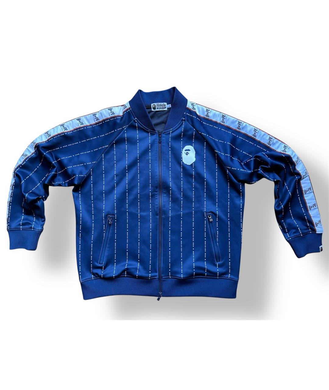 BAPE Темно-синяя полиэстеровая спортивная куртка, фото 7