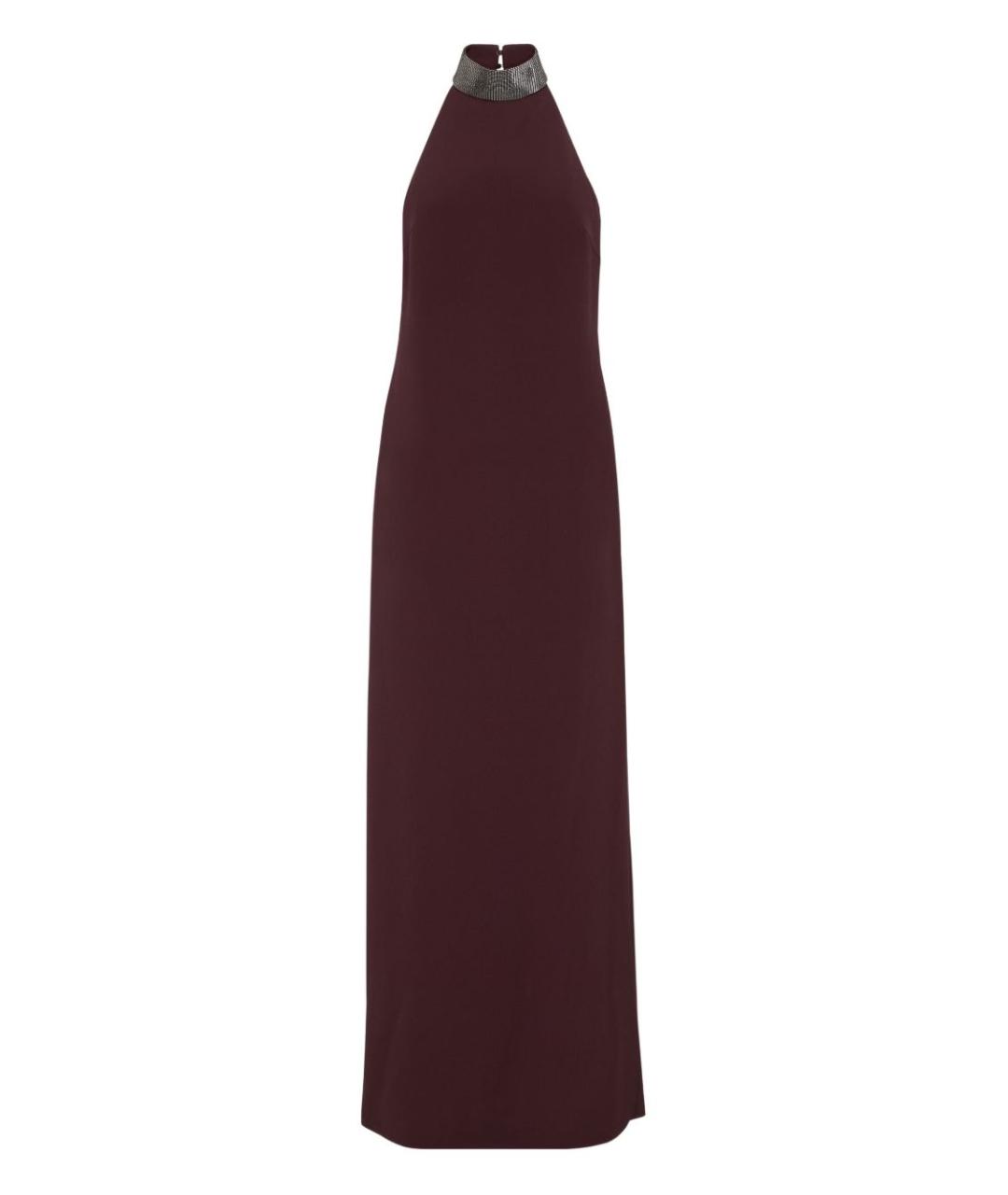 BRUNELLO CUCINELLI Бордовое шелковое вечернее платье, фото 1