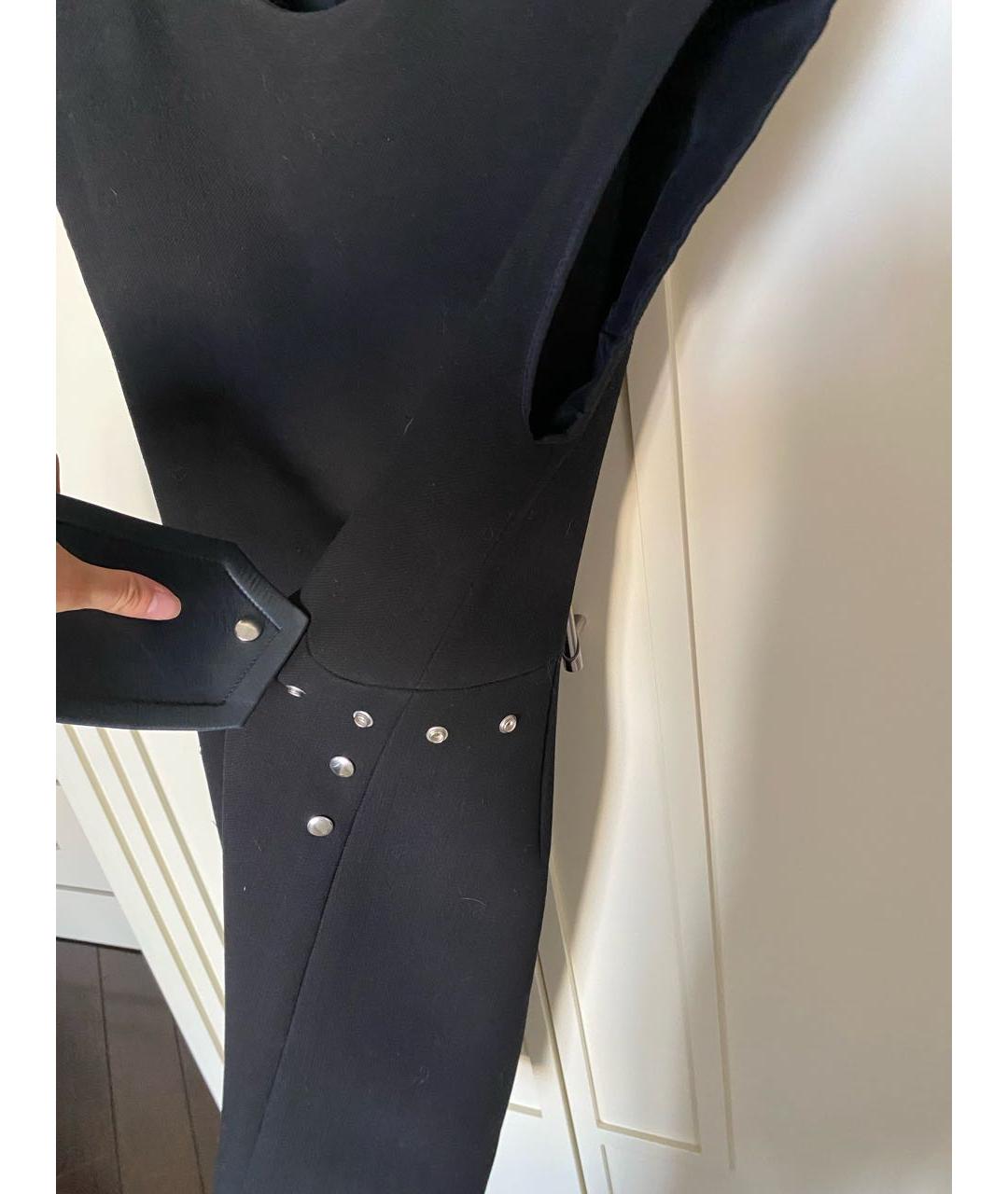 CELINE Черное шерстяное коктейльное платье, фото 3