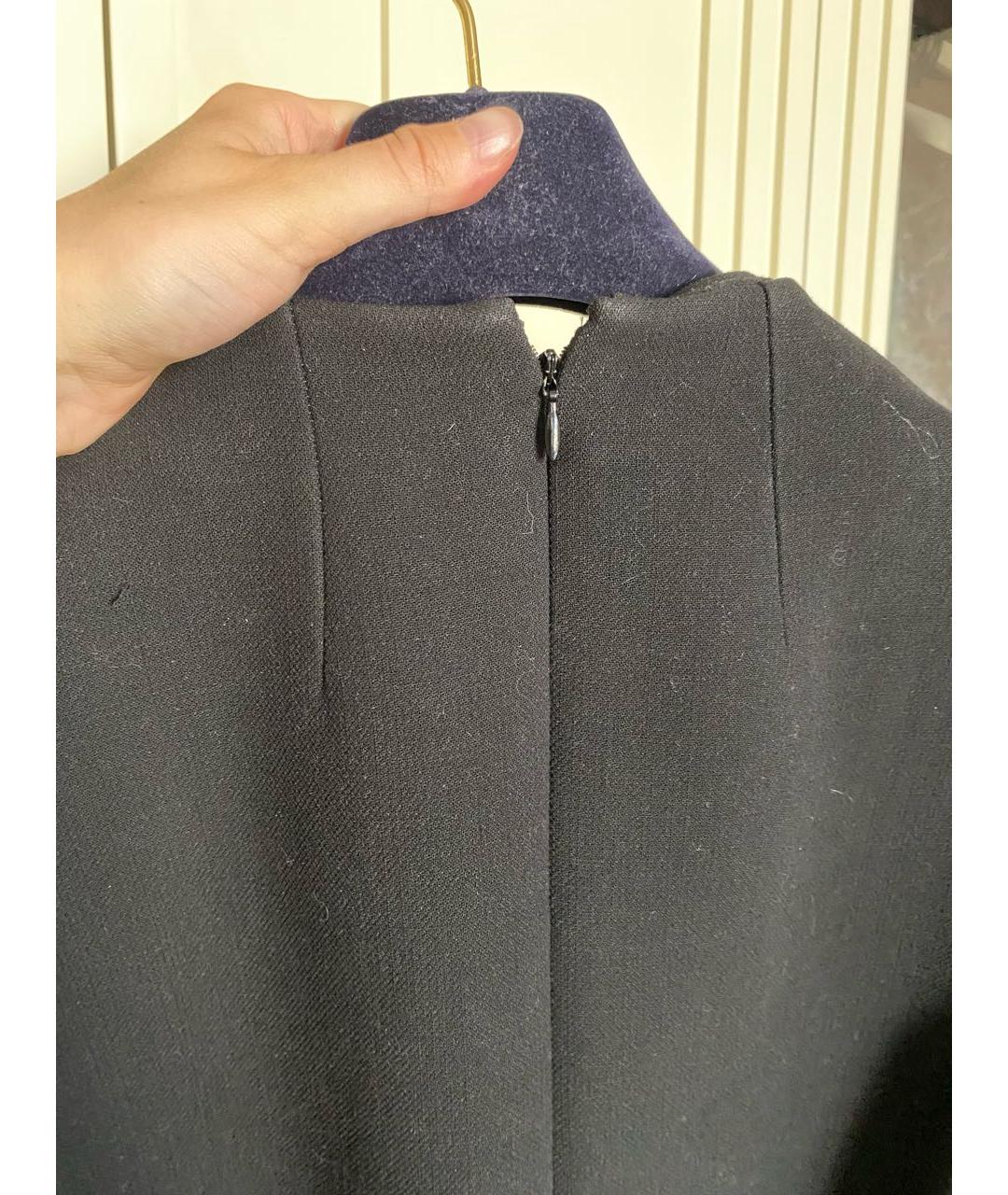 CELINE Черное шерстяное коктейльное платье, фото 8