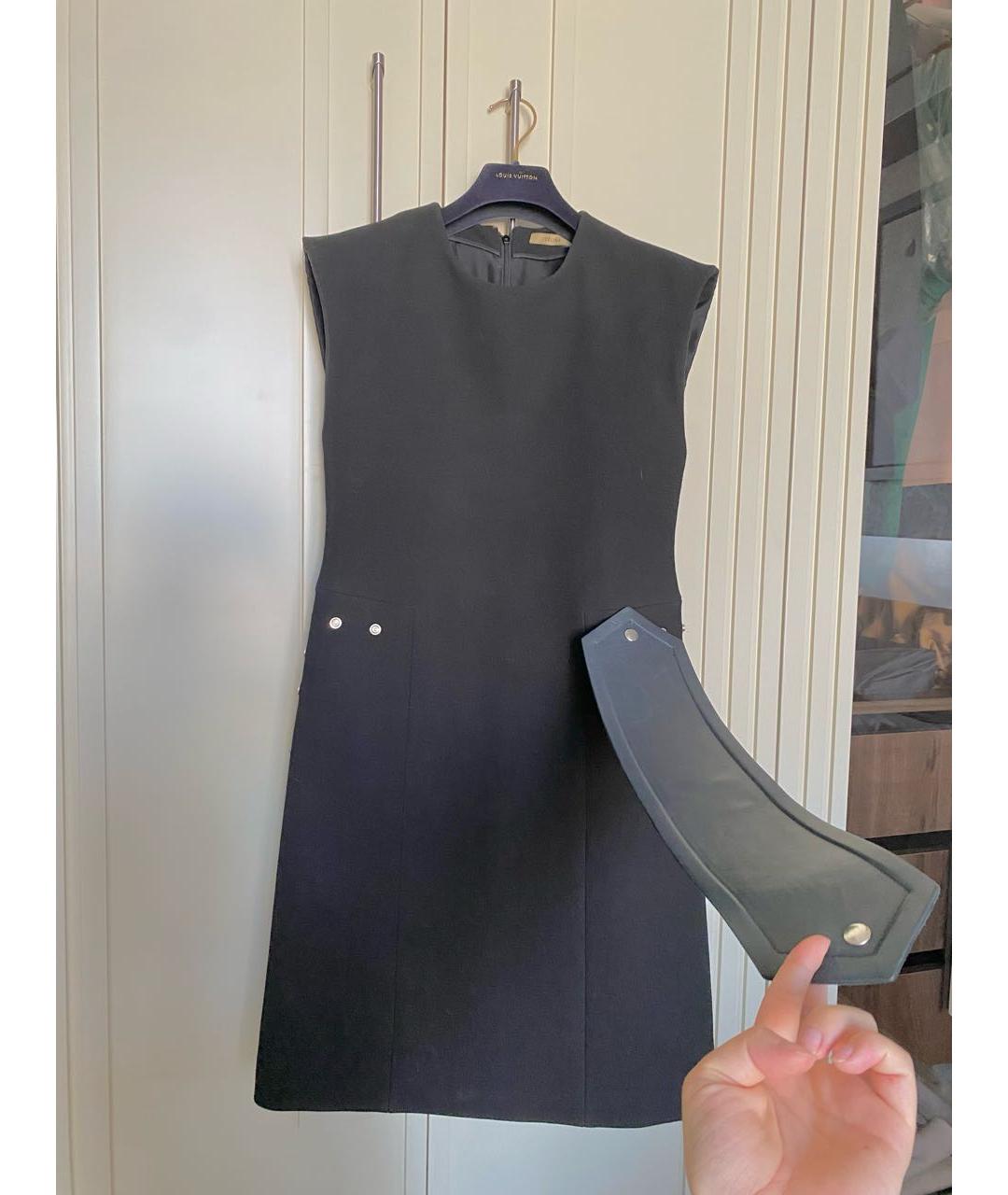 CELINE Черное шерстяное коктейльное платье, фото 2