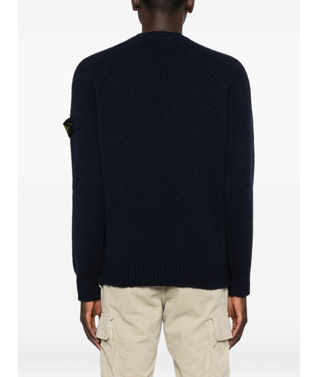 STONE ISLAND Темно-синий джемпер / свитер, фото 2