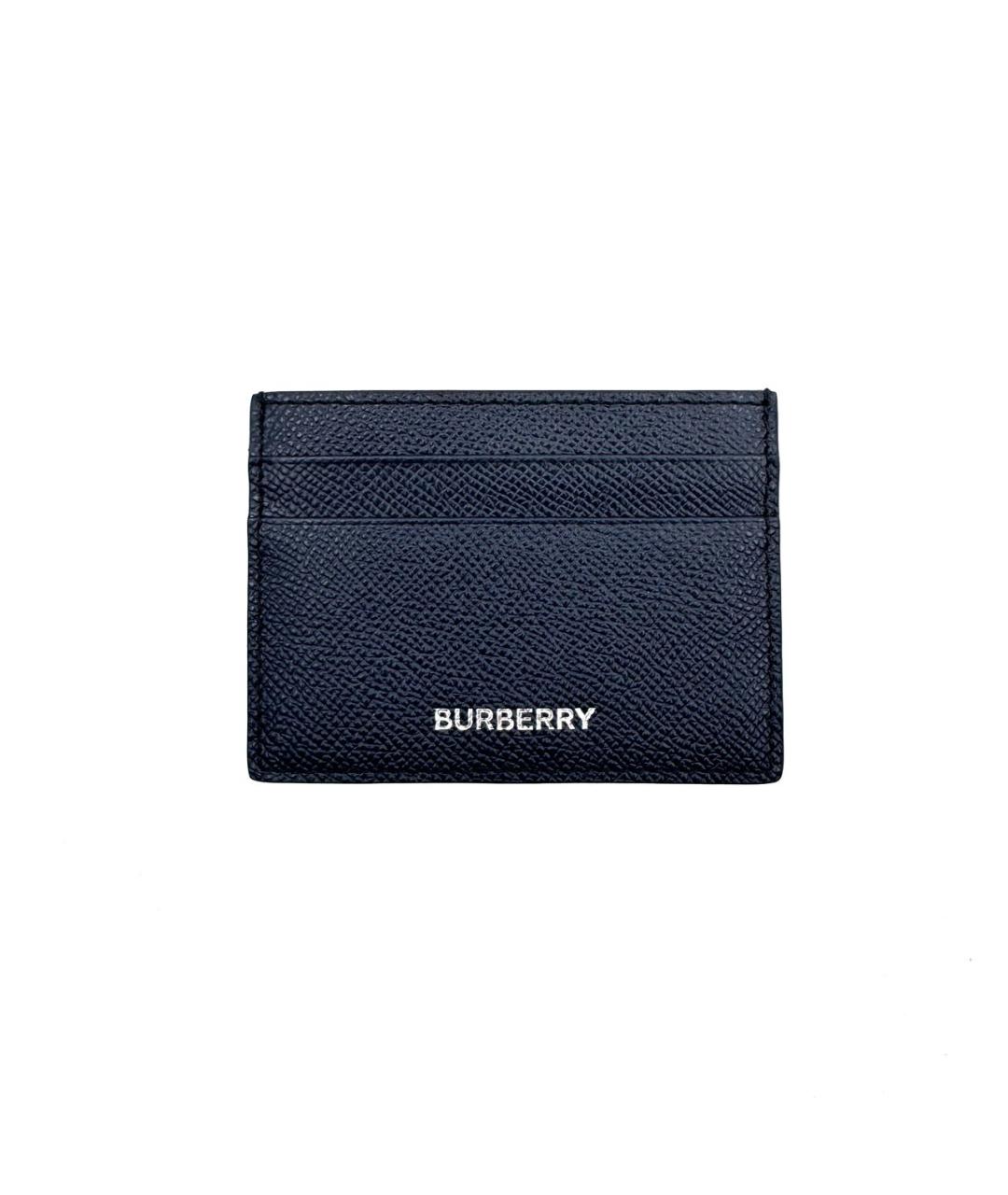BURBERRY Синий кожаный кардхолдер, фото 1