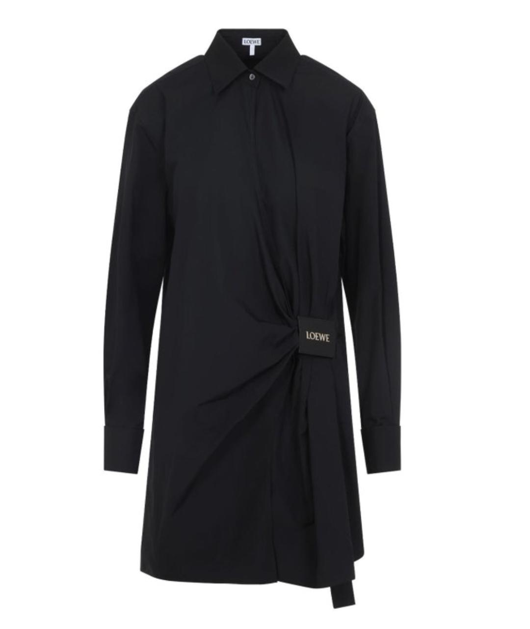 LOEWE Черное хлопковое повседневное платье, фото 1