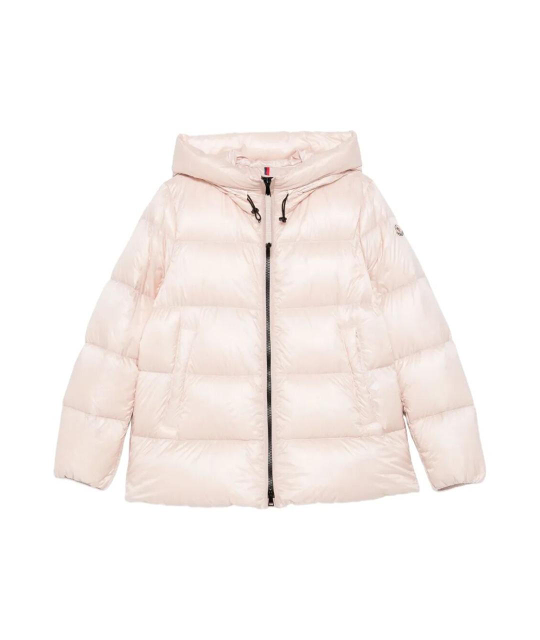 MONCLER Бежевый полиамидовый пуховик, фото 1