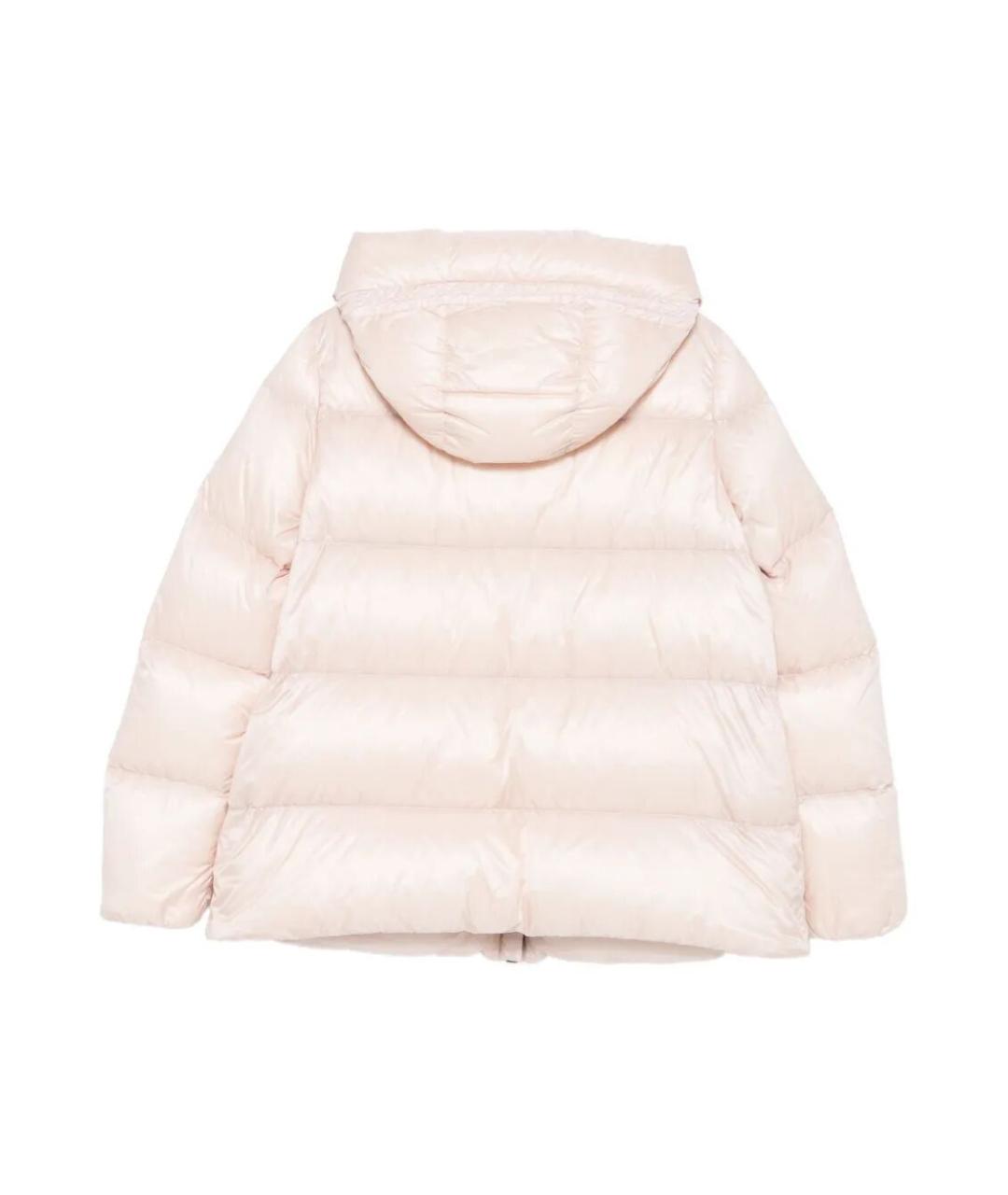 MONCLER Бежевый полиамидовый пуховик, фото 2
