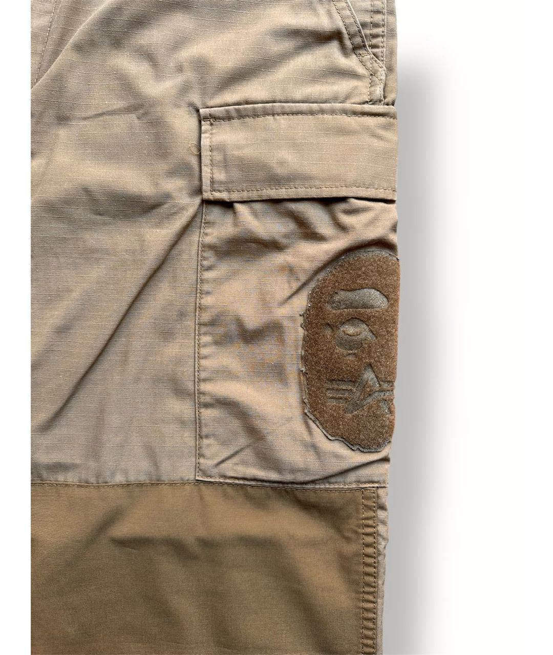 BAPE Бежевые полиэстеровые повседневные брюки, фото 7