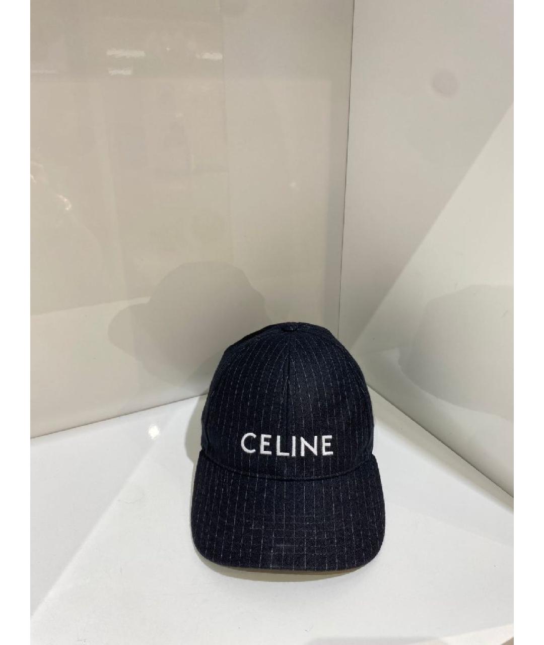 CELINE Черная кепка, фото 2