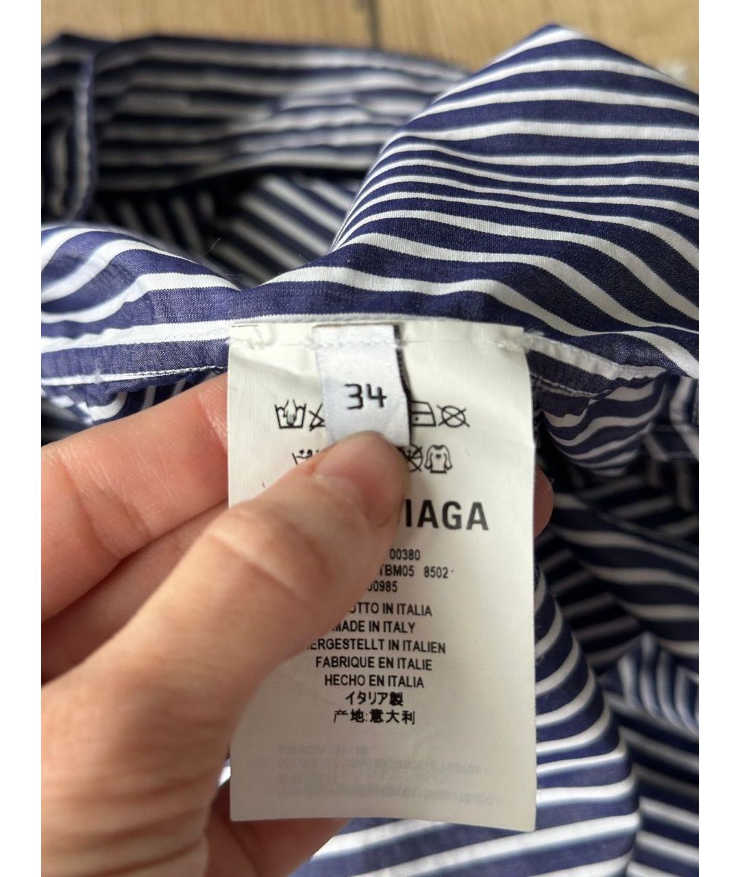 BALENCIAGA Синяя хлопковая рубашка, фото 4