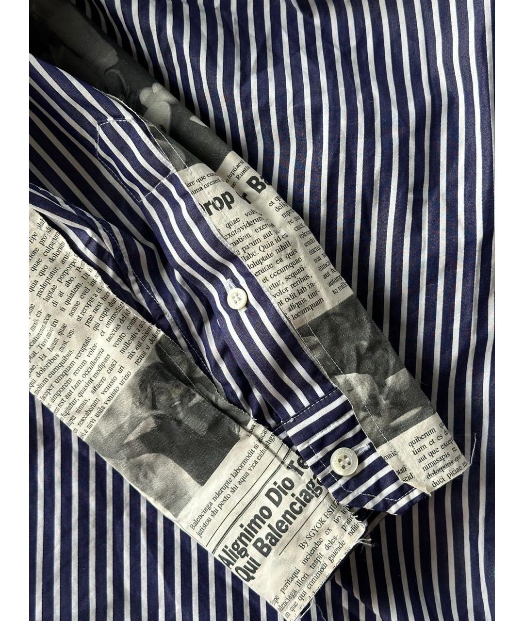 BALENCIAGA Синяя хлопковая рубашка, фото 5