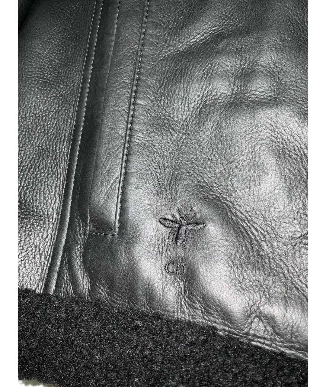 CHRISTIAN DIOR Черная кожаная дубленка, фото 3