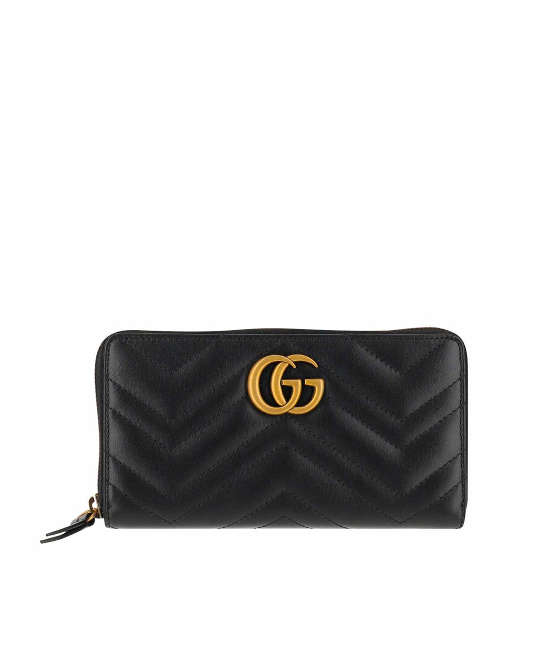 GUCCI Черный кожаный кошелек, фото 1