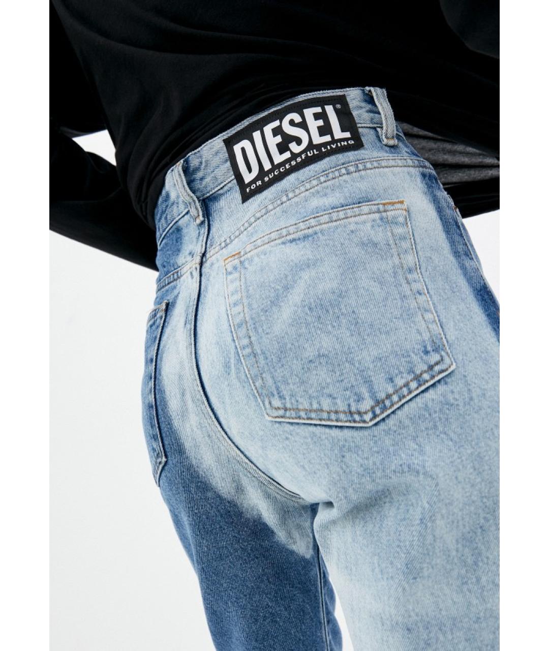 DIESEL Голубые хлопковые джинсы клеш, фото 7