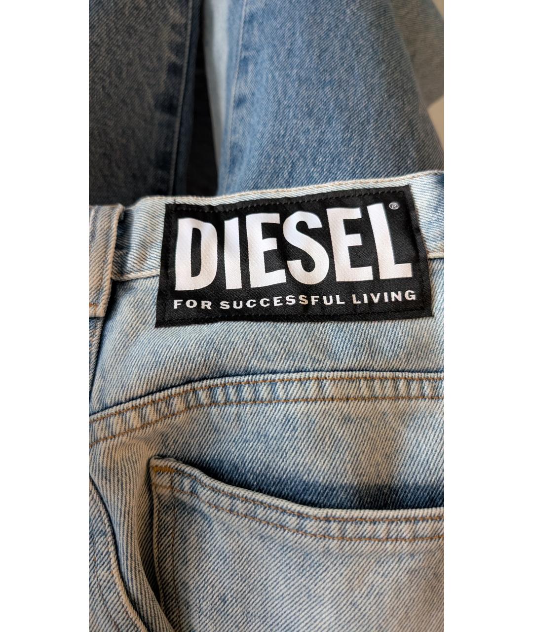 DIESEL Голубые хлопковые джинсы клеш, фото 5