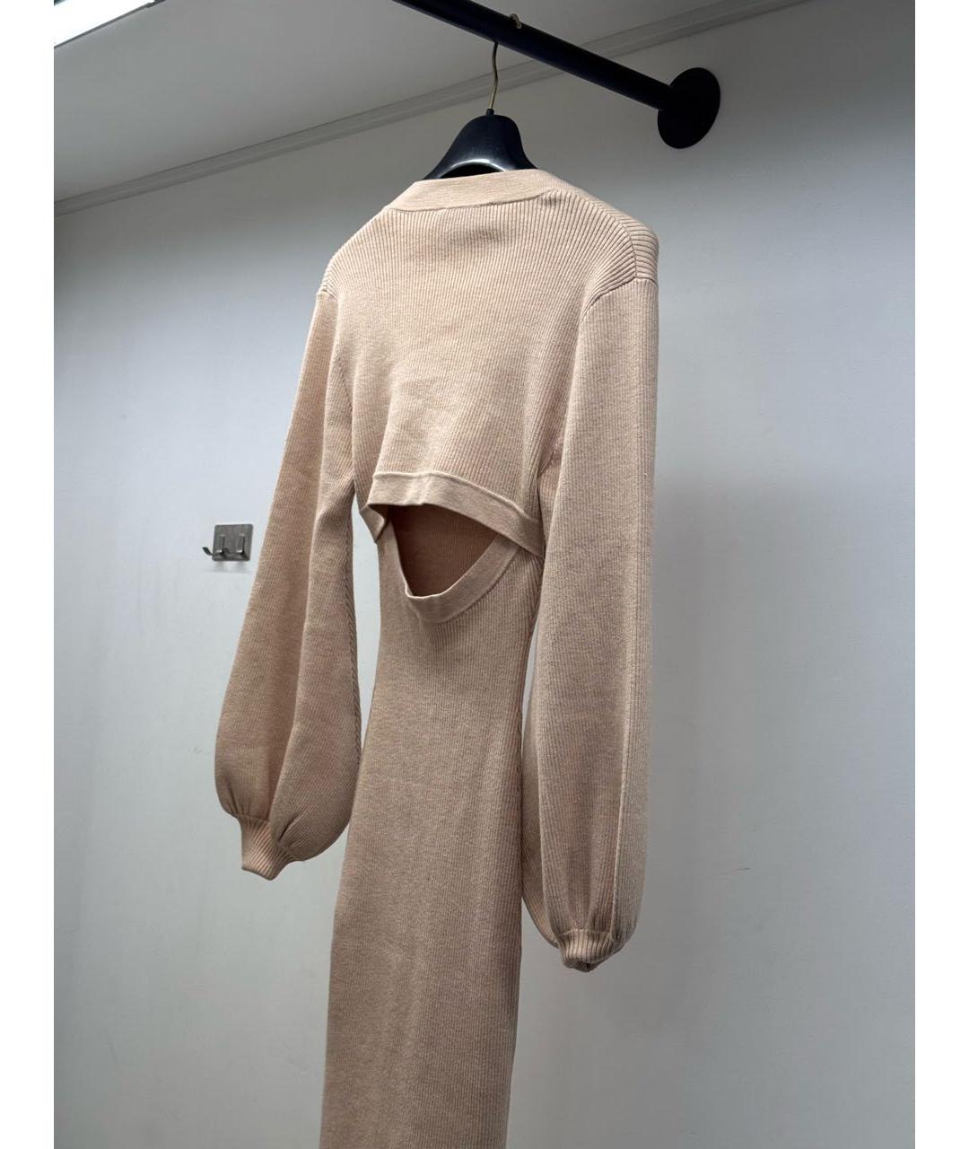 MISHA COLLECTION Бежевое вискозное повседневное платье, фото 2