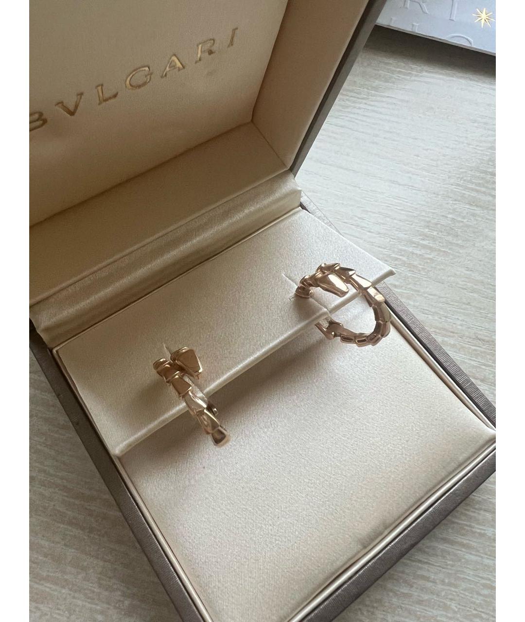 BVLGARI Золотые серьги из розового золота, фото 3