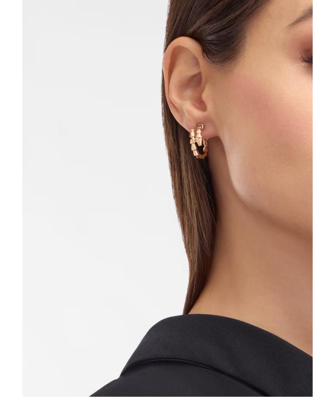 BVLGARI Золотые серьги из розового золота, фото 4