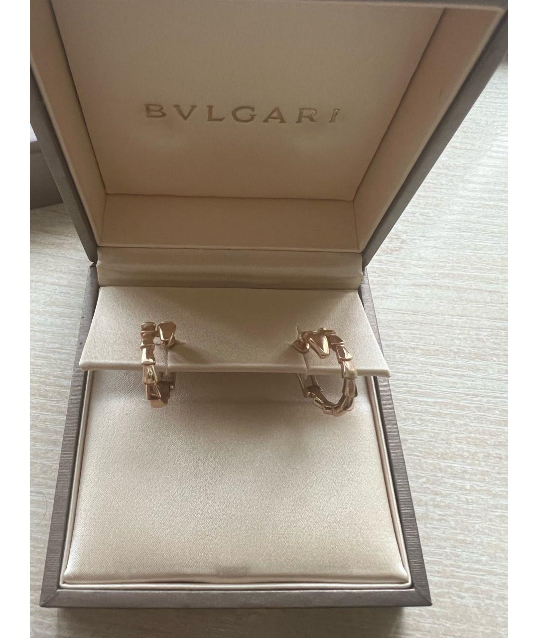 BVLGARI Золотые серьги из розового золота, фото 8