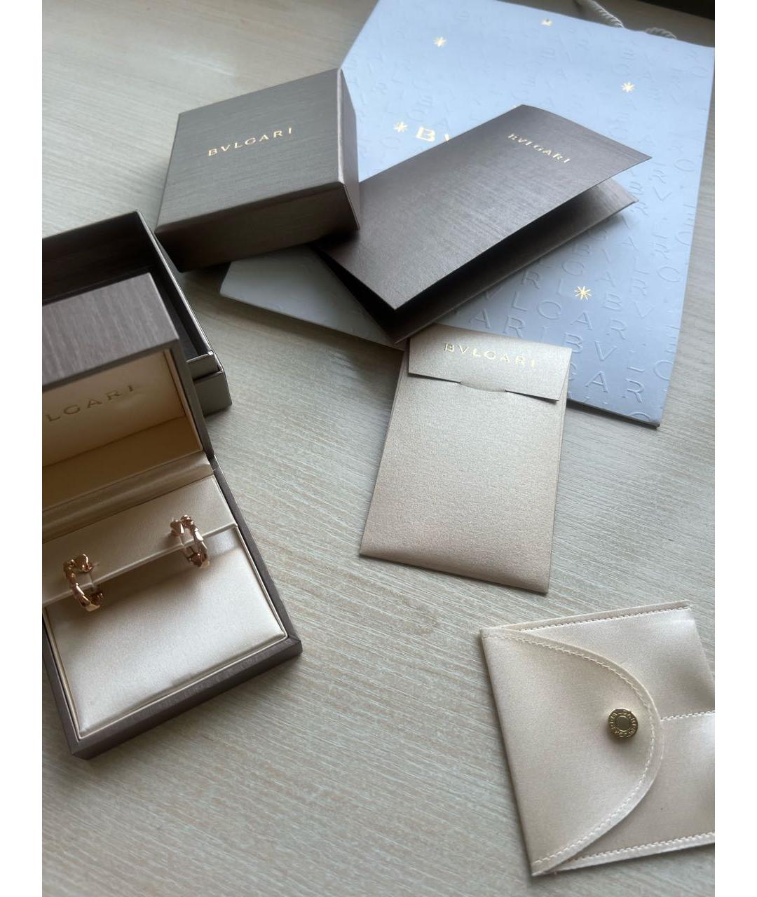 BVLGARI Золотые серьги из розового золота, фото 6