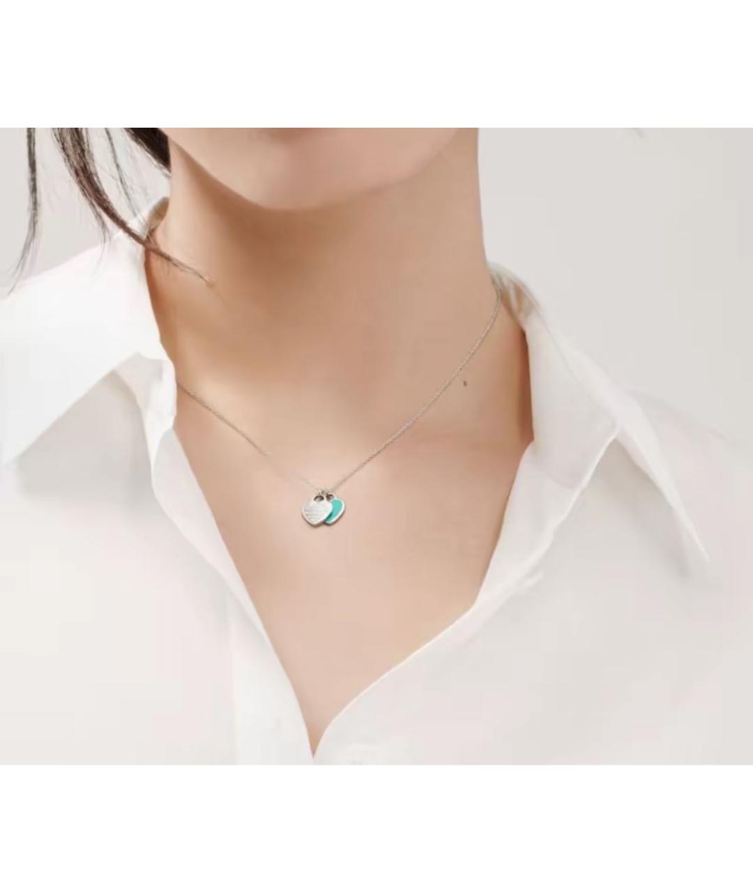 TIFFANY&CO Бирюзовая серебряная подвеска, фото 4