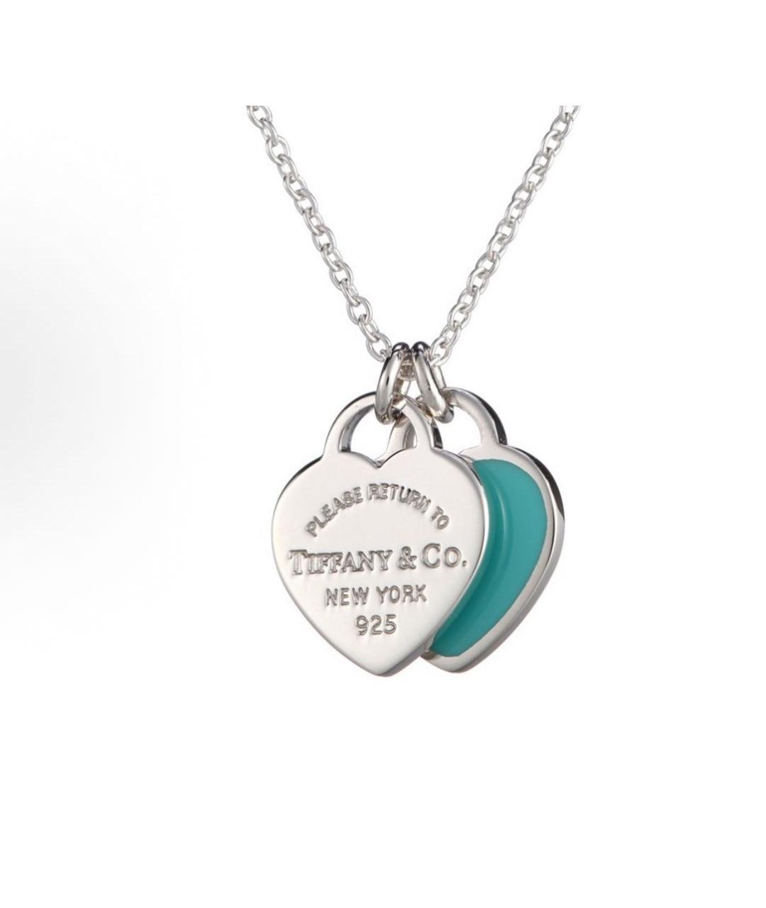 TIFFANY&CO Бирюзовая серебряная подвеска, фото 5