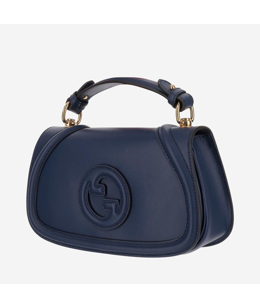 GUCCI Синяя кожаная сумка через плечо, фото 2