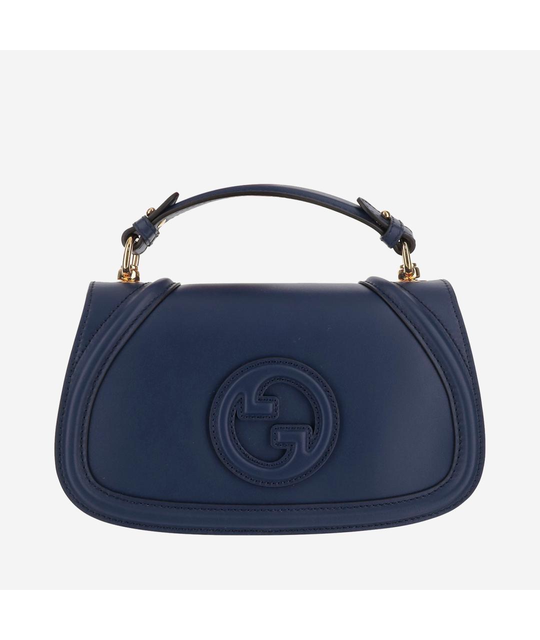 GUCCI Синяя кожаная сумка через плечо, фото 6