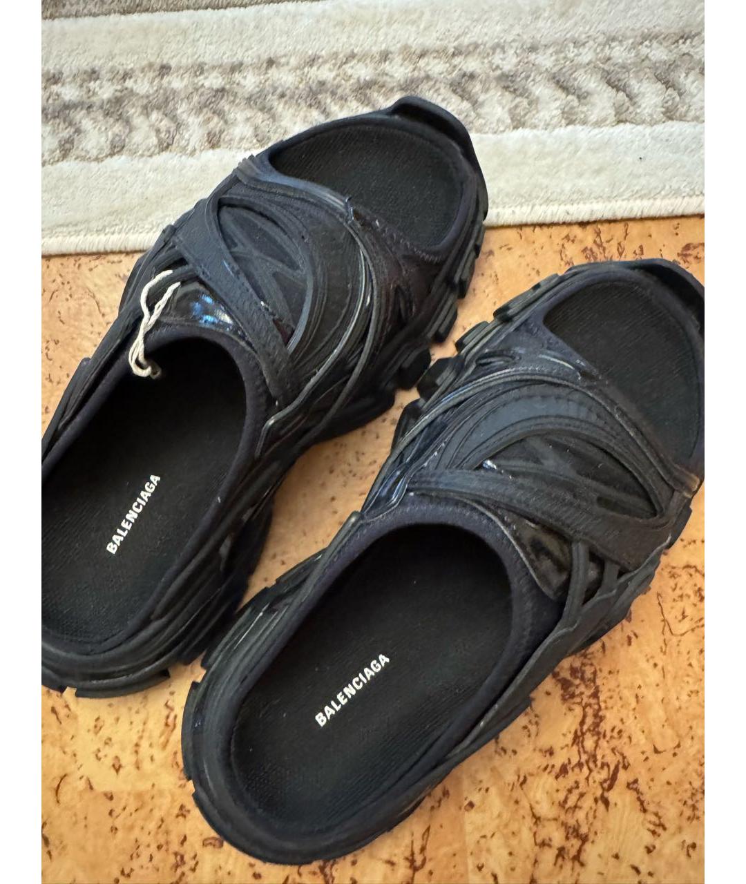 BALENCIAGA Черные шлепанцы, фото 3