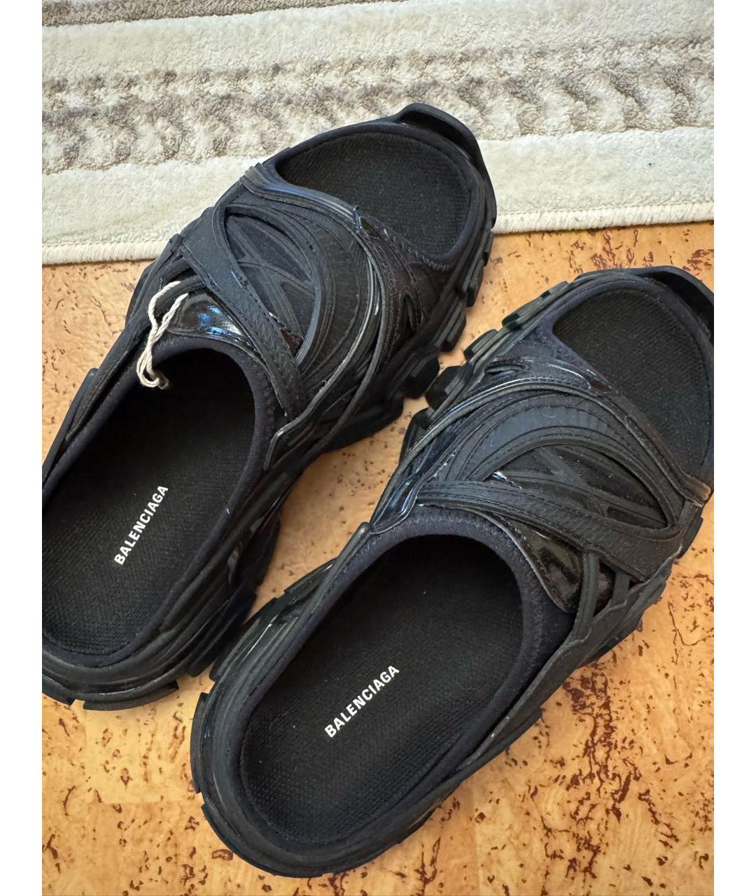 BALENCIAGA Черные шлепанцы, фото 2