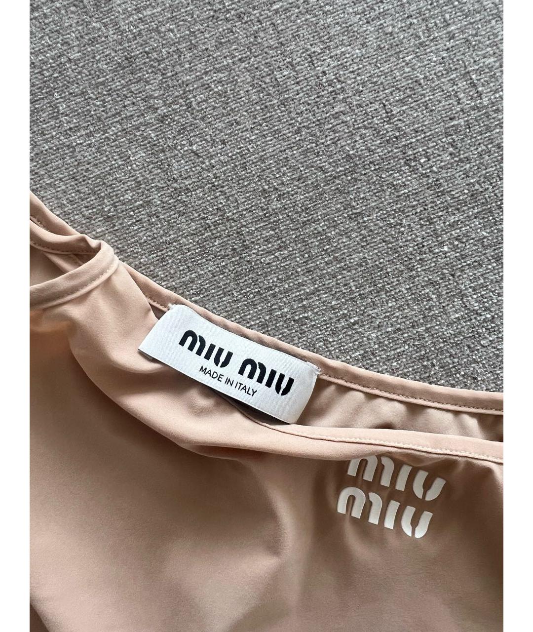 MIU MIU Бежевая майка, фото 3