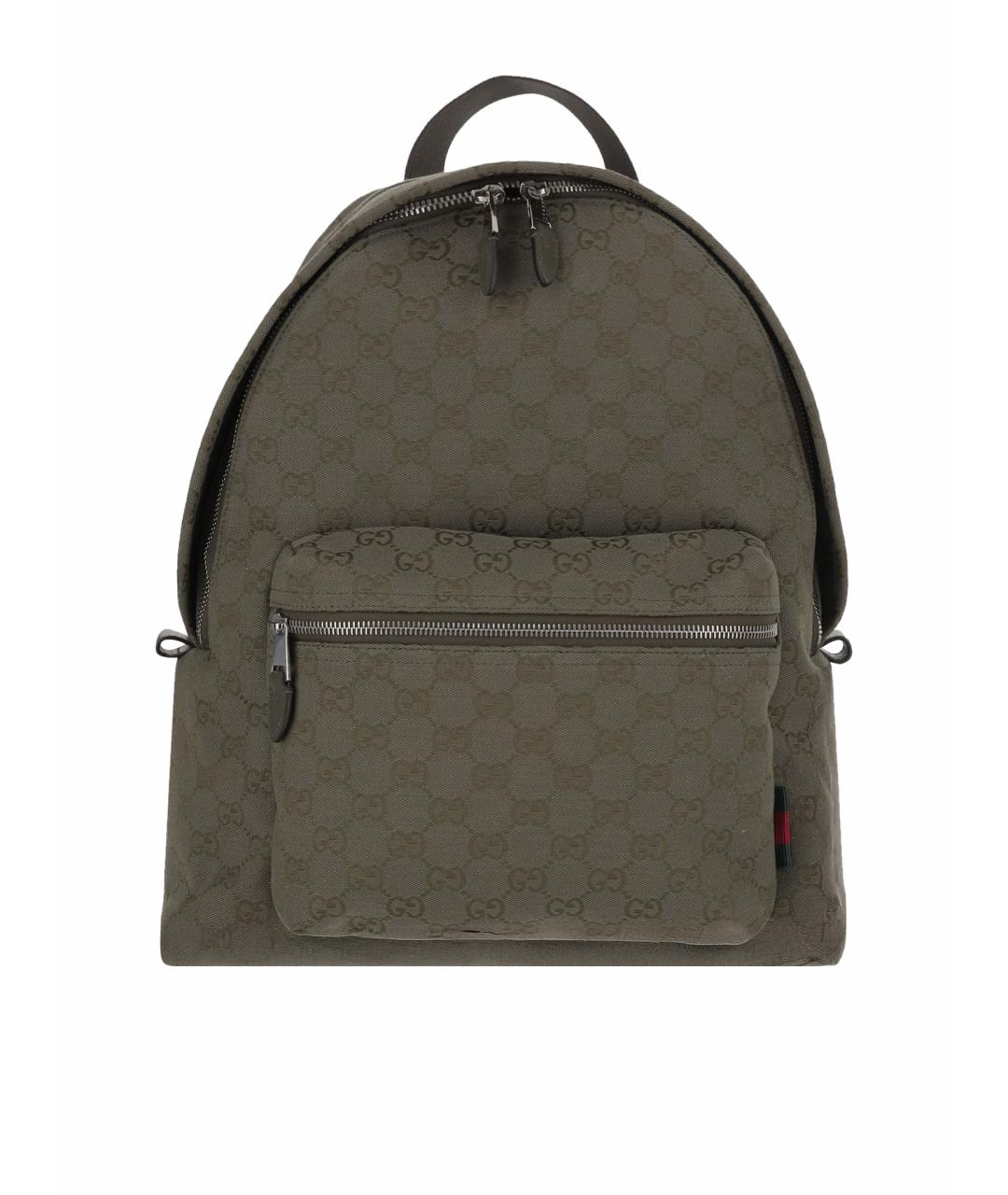 GUCCI Зеленый синтетический рюкзак, фото 1
