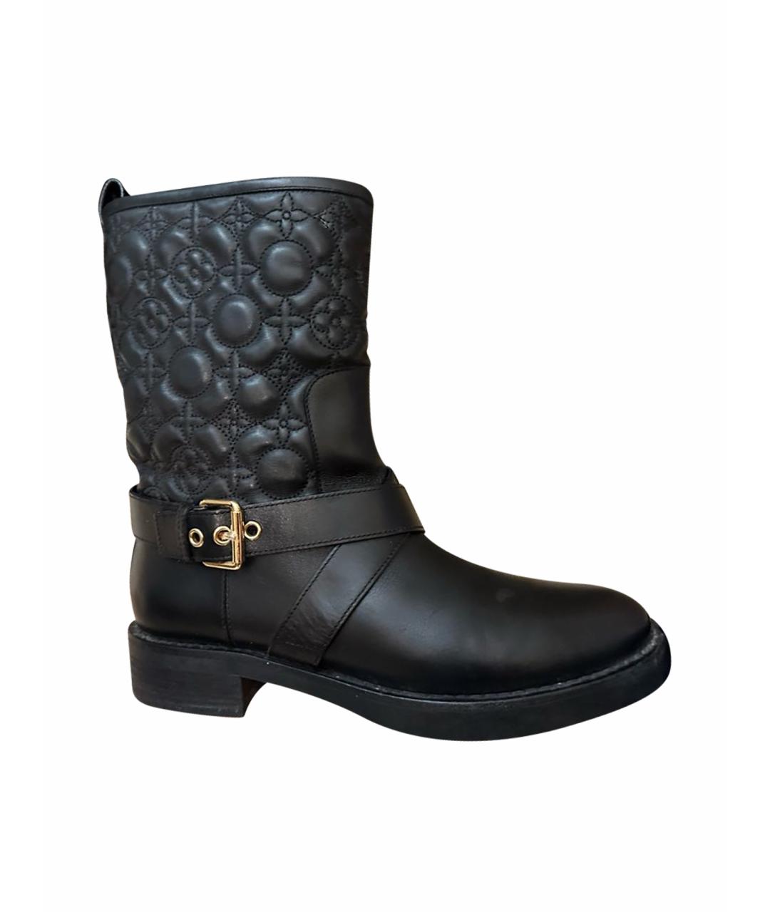 LOUIS VUITTON Черные кожаные сапоги, фото 1