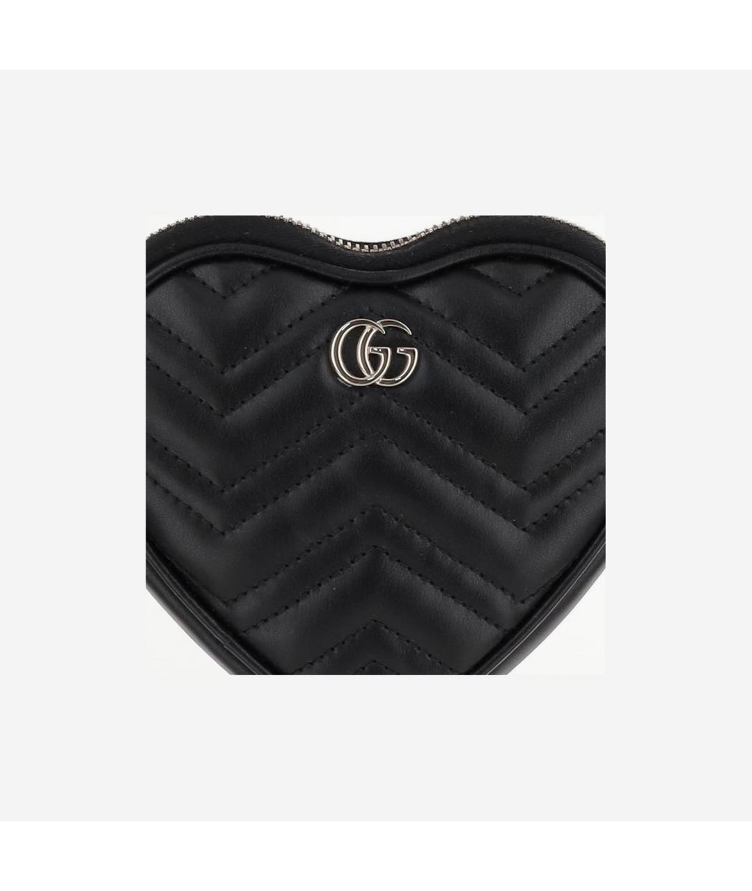 GUCCI Черная кожаная сумка через плечо, фото 5